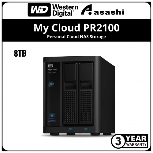 WD My Cloud PR2100 8TB NAS Storage (WDBBCL0080JBK-SESN)