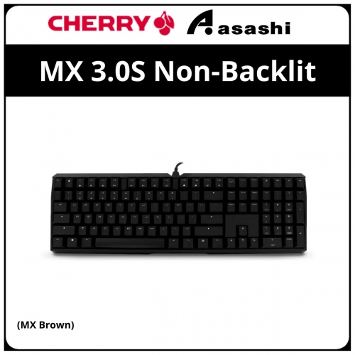 CHERRY MX 3.0S Non-Backlit Mechanical Gaming Keyboard - Black (MX Brown)