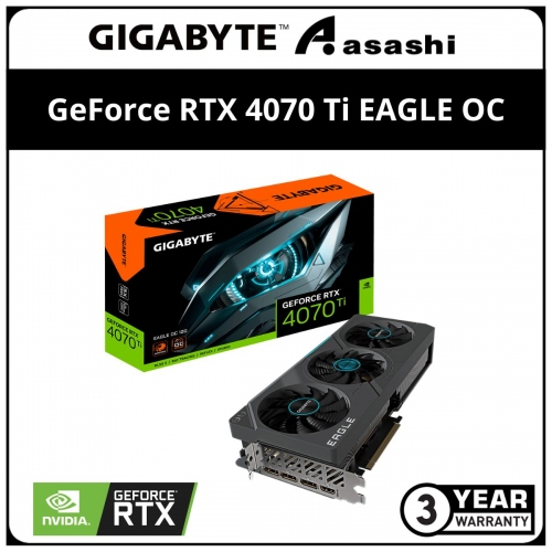GIGABYTE GeForce RTX 4070 Ti EAGLE OC 12GB GDDR6X Graphic Card (GV-N407TEAGLE OC-12GD)