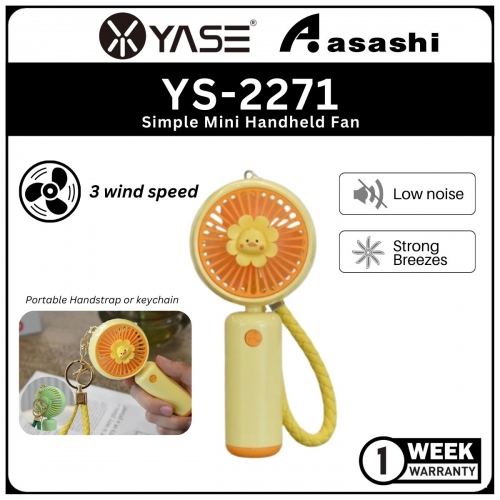 YASE YS-2271 SIMPLE MINI HANDHELD FAN - 1 Week Warranty