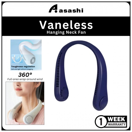 VANELESS HANGING NECK FAN (Blue) - 1 Week Warranty