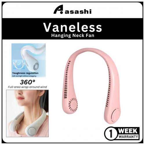 VANELESS HANGING NECK FAN (Pink) - 1 Week Warranty