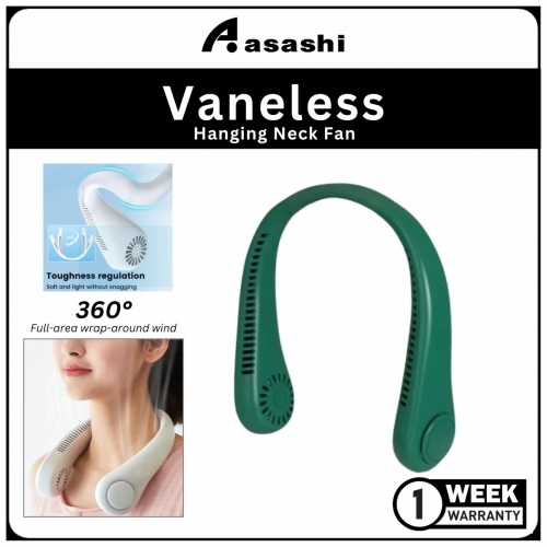 VANELESS HANGING NECK FAN (Green) - 1 Week Warranty