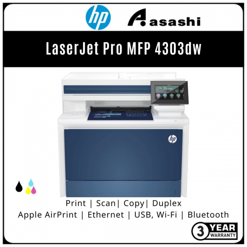 HP Color LaserJet Pro MFP 4303dw Printer (5HH65A) - 3 Years Onsite Warranty