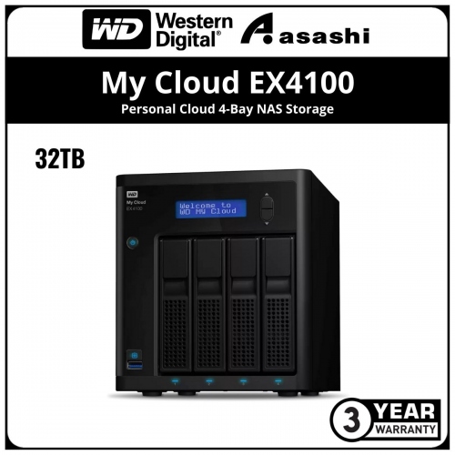 WD MY CLOUD EX4100 NAS Storage - 32TB (WDBWZE0240NBK-SESN)
