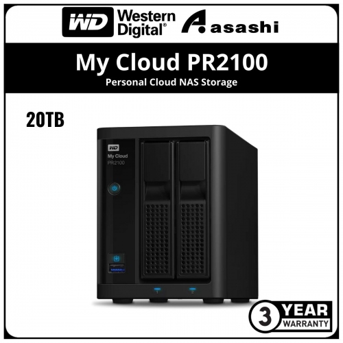 WD My Cloud PR2100 20TB NAS Storage (WDBBCL0200JBK-SESN)