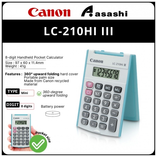 Canon LC-210HI III Calculator - Blue