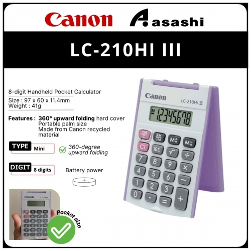 Canon LC-210HI III Calculator - Purple
