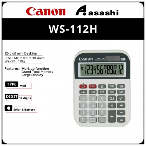 Canon WS-112H Calculator