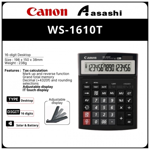 Canon WS-1610T 16 Digits Calculator