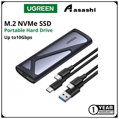 UGREEN M.2 NVMe SSD Enclosure 10Gbps Portable Hard Drive Enclosure Adapter