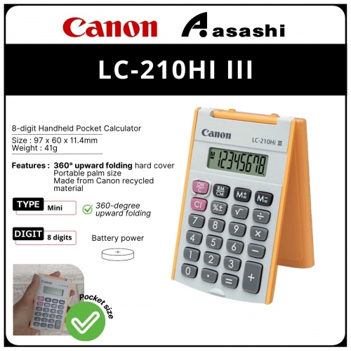 Canon LC-210HI III Calculator -Orange