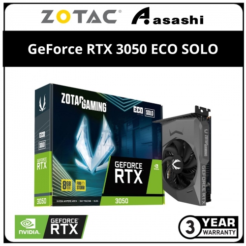 ZOTAC GAMING GeForce RTX 3050 ECO SOLO 8GB GDDR6 Graphic Card (ZT-A30500R-10L)