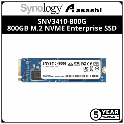 Synology SNV3410-800G 800GB M.2 NVME Enterprise SSD