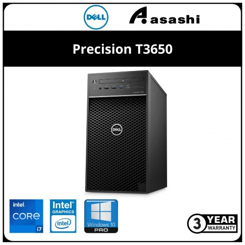 Dell Precision T3650-I77016G1TB-W10 Workstation (i7-11700/16GB D4(8*2)/1TB HDD/DVDRW/Intel UHD Graphic/Keyboard & Mouse/Win10Pro/3Y)
