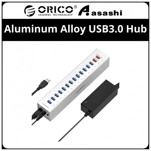 ORICO Aluminum Alloy USB3.0 Hub with 13 Port (Data) and 2 Port (Charging) - NA3H13P2