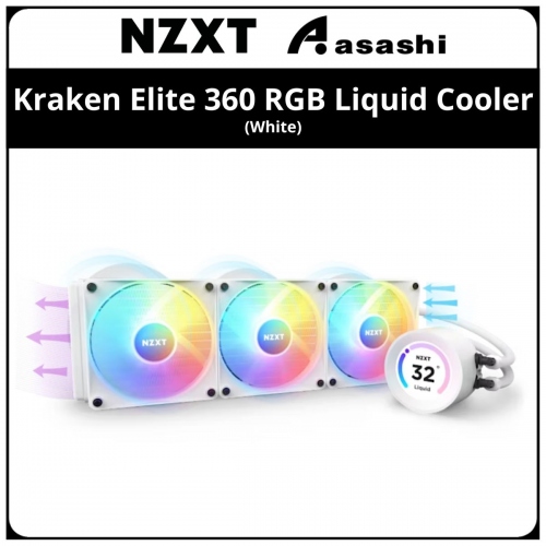 NZXT Kraken Elite 360 RGB Liquid Cooler (White)
