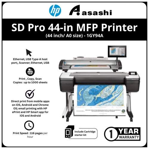 HP DesignJet SD Pro 44-in MFP Printer (44 inch/ A0 size)