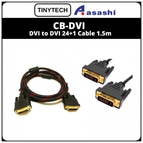 TinyTech (CB-DVI) DVI to DVI 24+1 Cable-1.5m (1 week Limited Hardware Warranty)