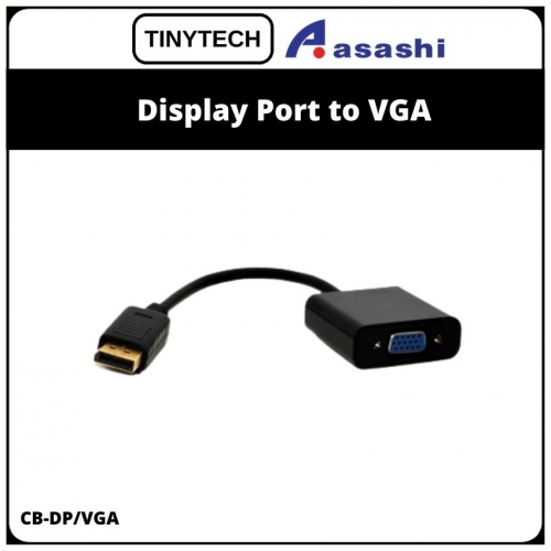 TinyTech CB-DP/VGA Display Port to VGA Converter (3 month Limited Hardware Warranty)
