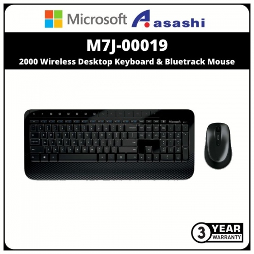 Microsoft M7J-00019 2000 Wireless Desktop Keyboard & Bluetrack Mouse (3 yrs Limited Hardware Warranty)