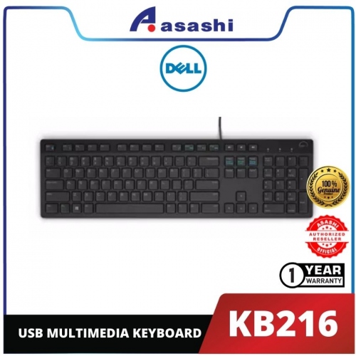 Dell KB216-BK USB Multimedia Keyboard (1 yrs Limited Hardware Warranty)