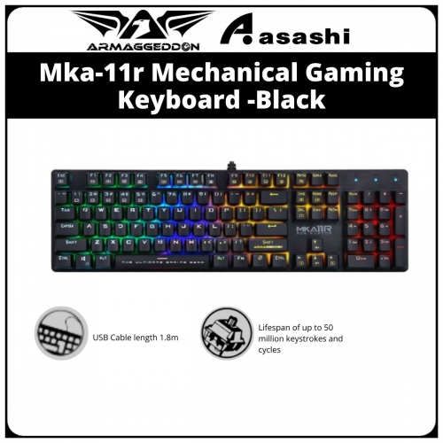 Armaggeddon Mka-11r Mechanical Gaming Keyboard -Black