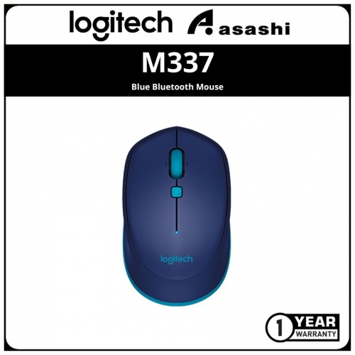 Logitech M337-Blue Bluetooth Mouse (1 yrs Limited Hardware Warranty)