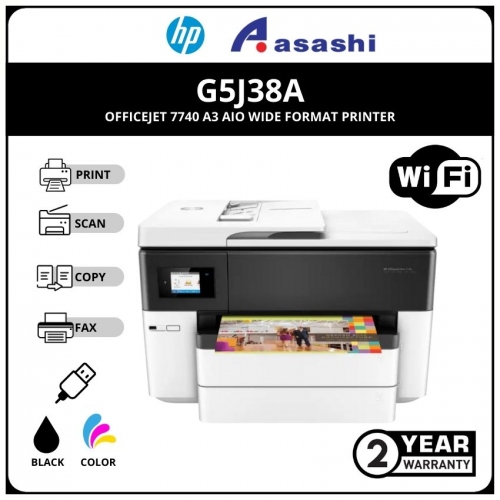 HP Officejet 7740 A3 AIO Wide Format Printer (Print,Scan,Copy,Fax) (Online Warranty Registration 1+1 Yr)