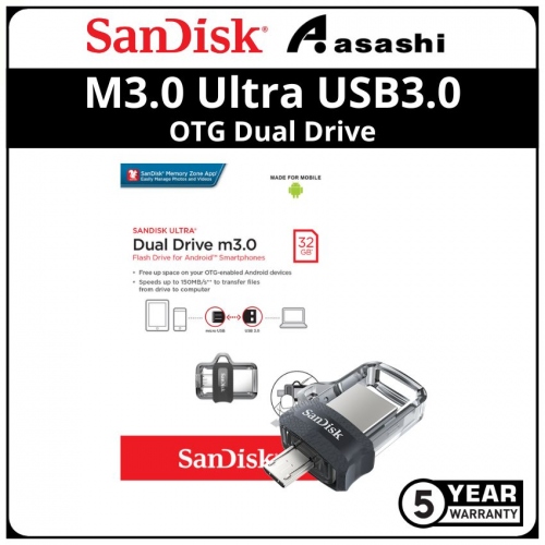 Sandisk (SDDD3-032G-G46) M3.0 32GB Ultra Usb3.0 OTG Dual Drive