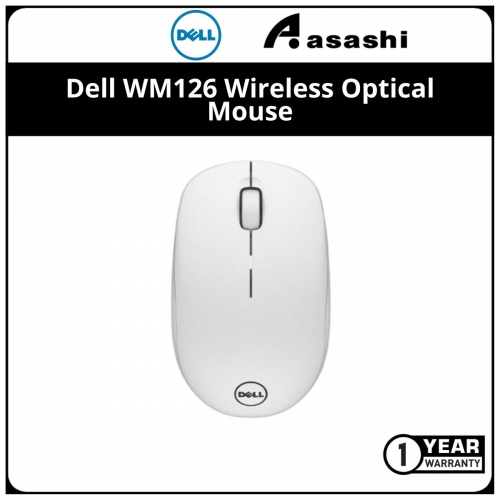 Dell WM126-White Wireless Optical Mouse (1 yrs Limited Hardware Warranty)
