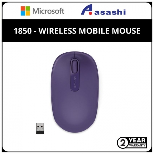 Microsoft 1850-Purple Wireless Mobile Mouse - U7Z-00045 (2 yrs Limited Hardware Warranty)