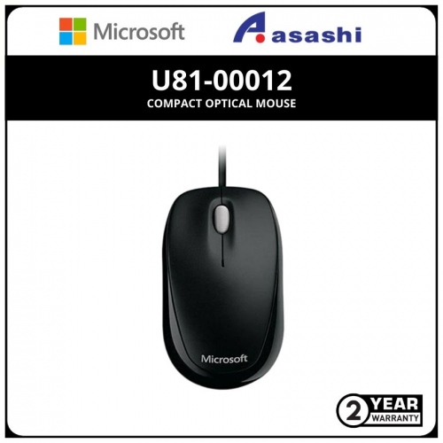 Microsoft U81-00012 500-Black Compact Optical Mouse (2 yrs Limited Hardware Warranty)