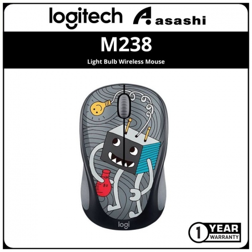 Logitech M238-Light Bulb Wireless Mouse (1 yrs Limited Hardware Warranty)