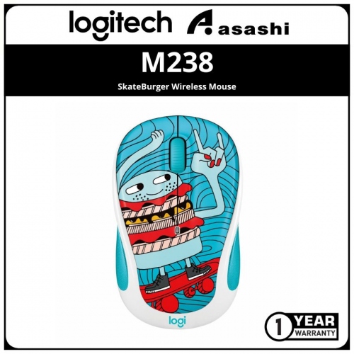 Logitech M238-SkateBurger Wireless Mouse (1 yrs Limited Hardware Warranty)