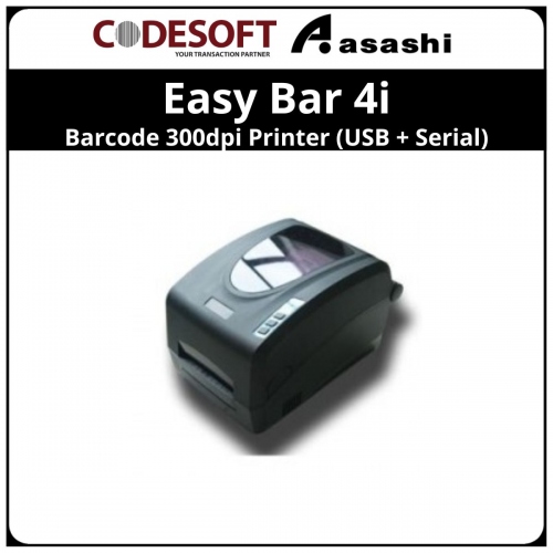 Code Soft Easy Bar 4i Barcode 300dpi Printer (USB + Serial)