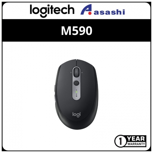 Logitech M590-Graphite Tonal Silent Wireless Mouse With Unifying Dongle (1 yrs Limited Hardware Warranty)