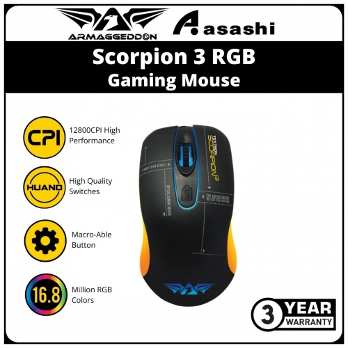 Armaggeddon Scorpion 3 RGB Gaming Mouse