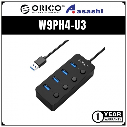 ORICO W9PH4-U3 4 Port USB3.0 HUB 4 ON/OFF Switches (1 yrs Limited Hardware Warranty)