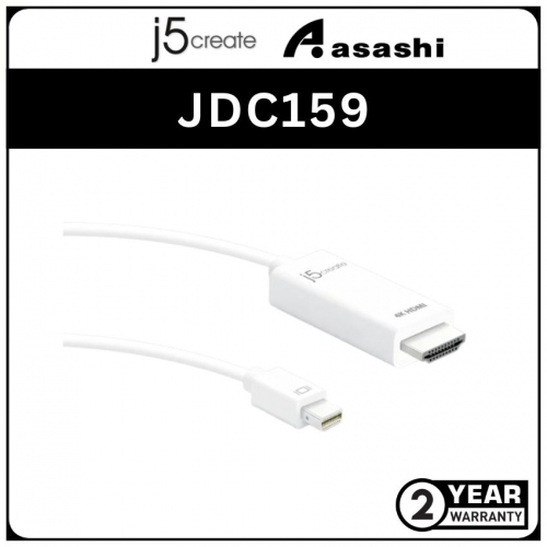 J5Create JDC159 Mini Display Port to 4K HDMI Cable (1.8m)