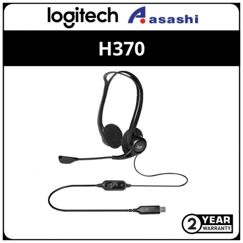 Logitech H370 USB Computer Headset (1 Year Limited Hardware Warranty)