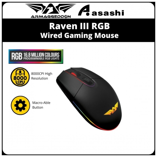 Armaggeddon Raven III RGB Wired Gaming Mouse