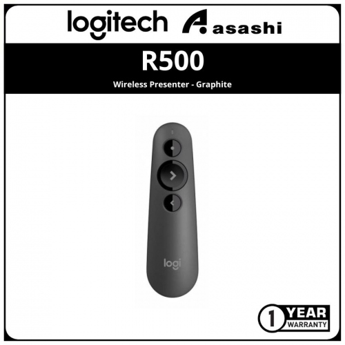 Logitech Wireless Presenter R500 - USB - Graphite (1 Yrs limited hardware warranty)