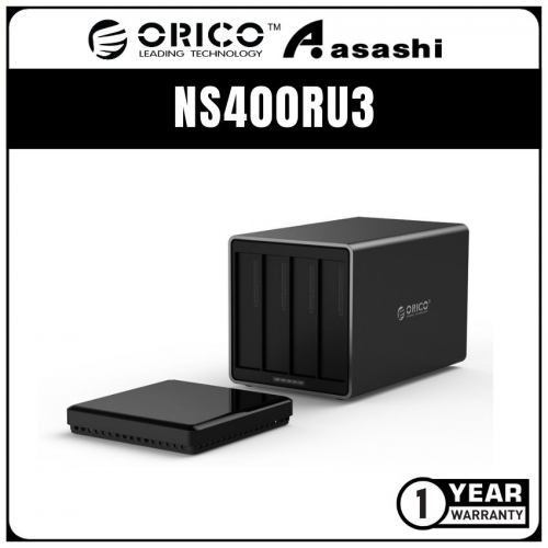 ORICO NS400RU3 RAID 4-bay 3.5 SATA HDD Enclosure - Support 10TB*4 (1 yrs Limited Hardware Warranty)