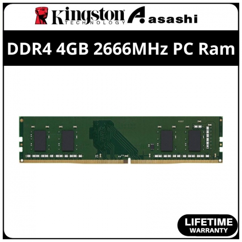 Kingston DDR4 4GB 2666MHz Value PC Ram - KVR26N19S6/4