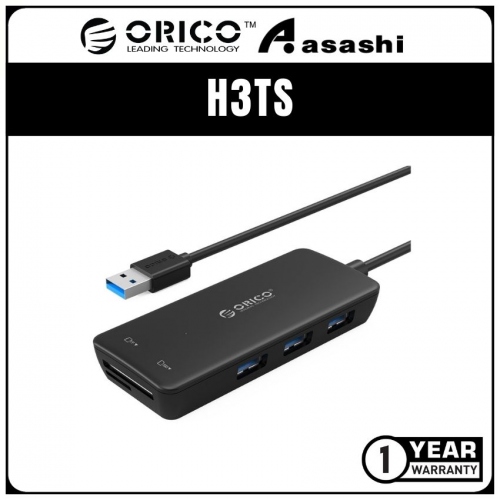 ORICO H3TS 3xUSB3.0 Hub & USB3.0 TF/SD Card Reader (1 yrs Limited Hardware Warranty)