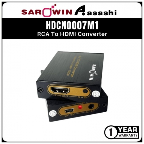 SAROWIN HDCN0007M1 RCA To HDMI Converter