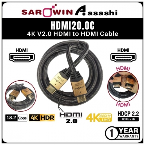 Sarowin (HDMI20.0C) 4K V2.0 HDMI to HDMI Cable - 20meter