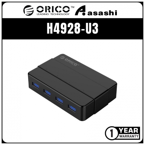 ORICO H4928-U3 4 port USB3.0 Hub with 12V2A Adapter - 1.0m cable