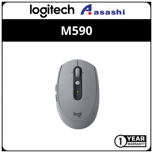 PROMO - Logitech M590-Mid Grey Tonal Silent Wireless Mouse With Unifying Dongle (1 yrs Limited Hardware Warranty)